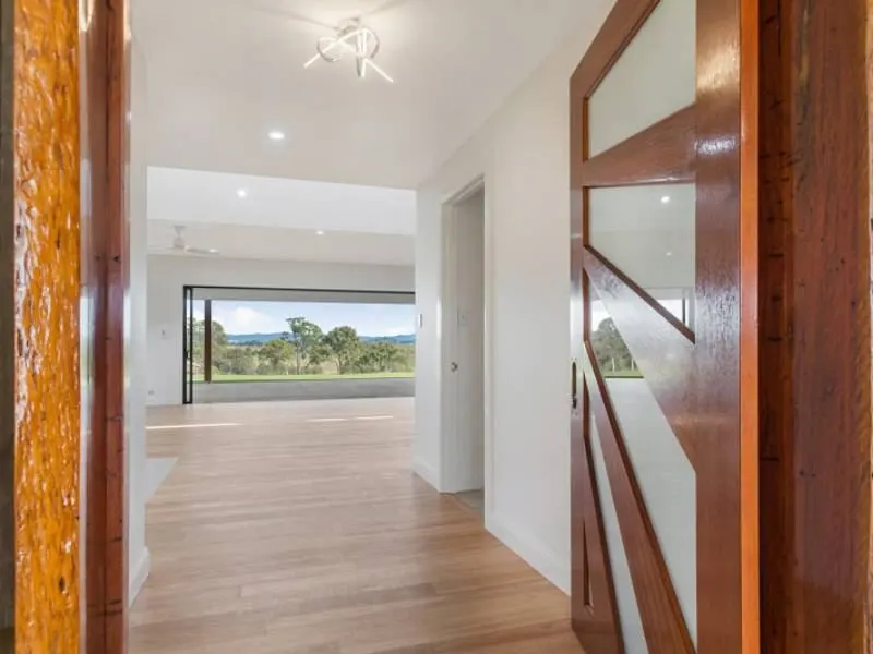 Timber-floored hallway in a Sutton renovation